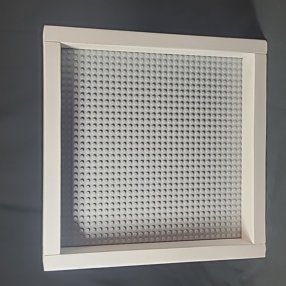 (2) Handmade 10"x10"  Gray LEGO Shadow Box Frame Wood Box - Picture 3 of 12